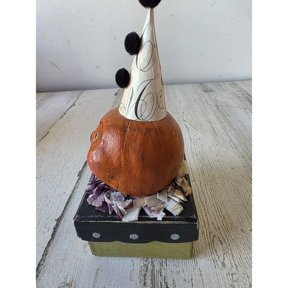 Nicole Sayre Jack on box trio pumpkin figurine container clown decor - Picture 2 of 8